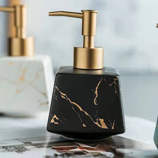 Marble Soap Dispenser - Elegant Bathroom Countertop Accessory - DeMann Co