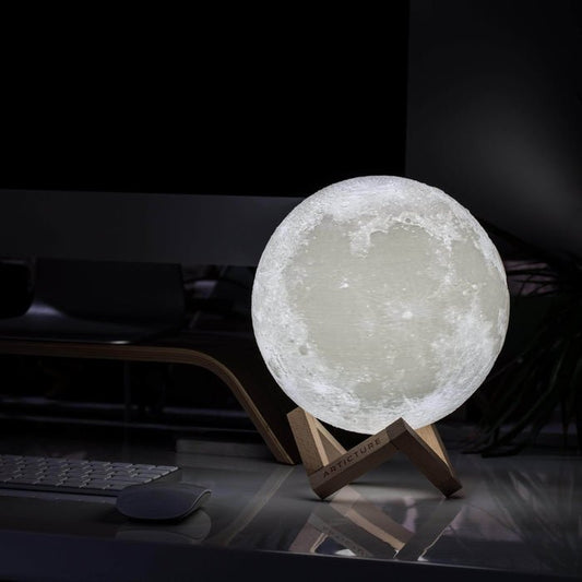 Realistic Moon Light Lamp - Expertly Crafted Lunar Night Light - DeMann Co